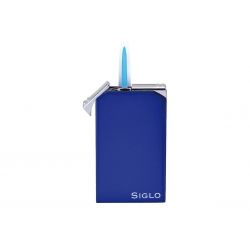 Briquet cigare de marque Siglo, Twin Flame Lighter Blue