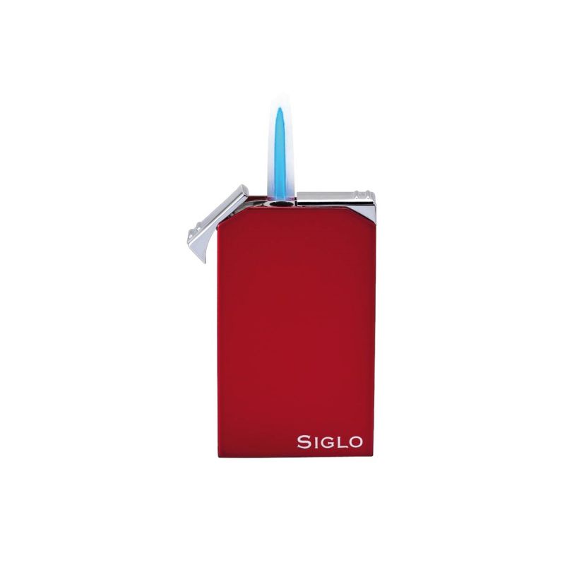 Briquet cigare de marque Siglo, Twin Flame Lighter Burgundy Red