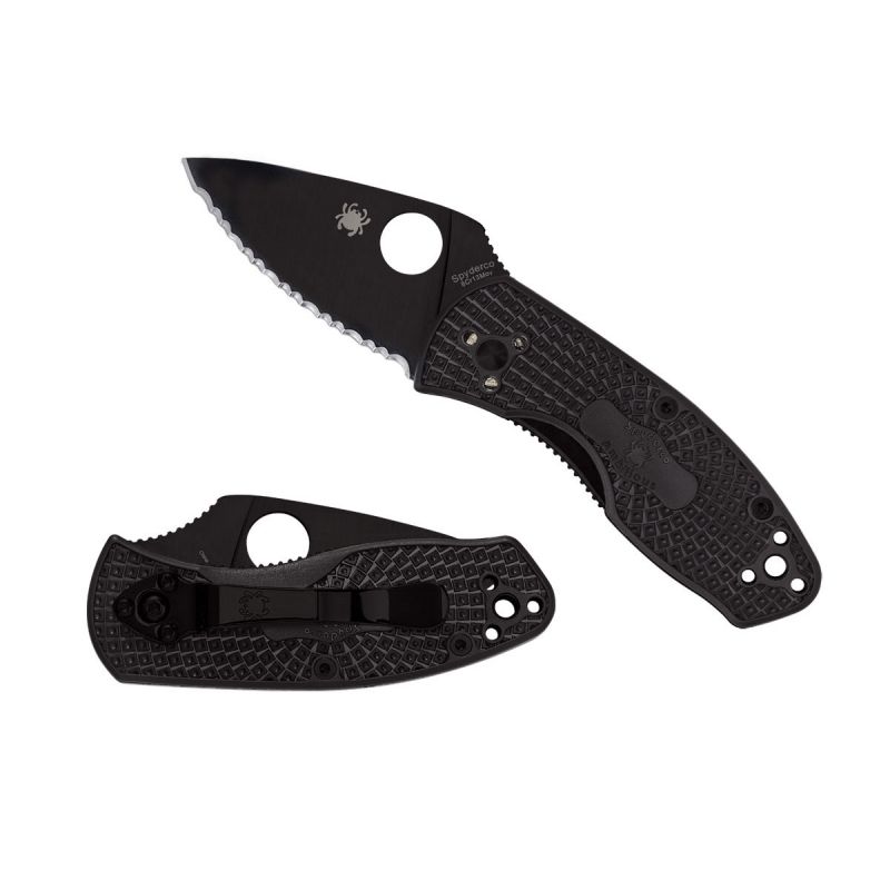 Spyderco Ambitious Frn Black Blade Serrated C148SBBK