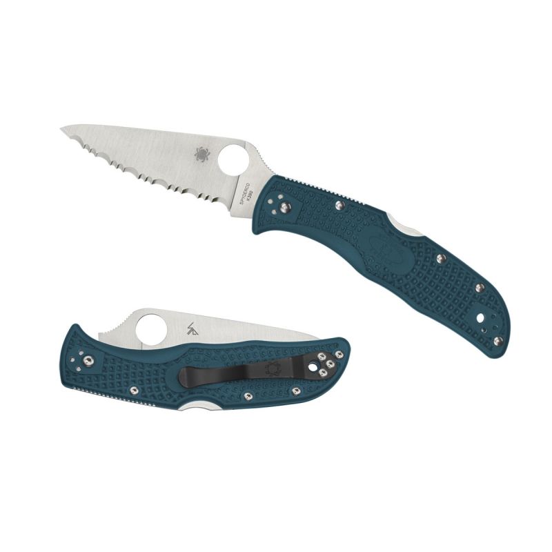 Spyderco Endela FRN Blue K390 Serrated C243FSK390