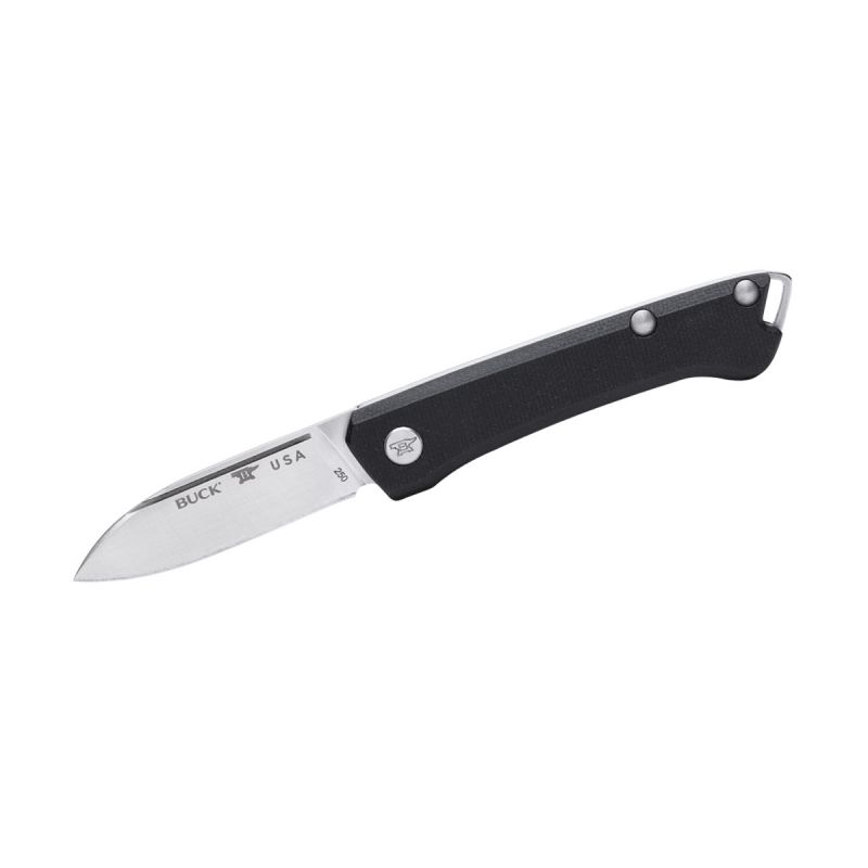 Buck Saunter Drop Black Micarta 250BKS