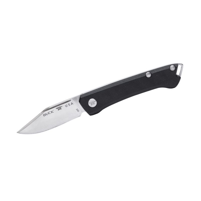 Buck Saunter Clip Black Micarta 250BKS1