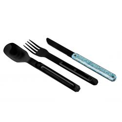 Akinod Magnetic Straight Cutlery 12H34 Black Mirror Azteque