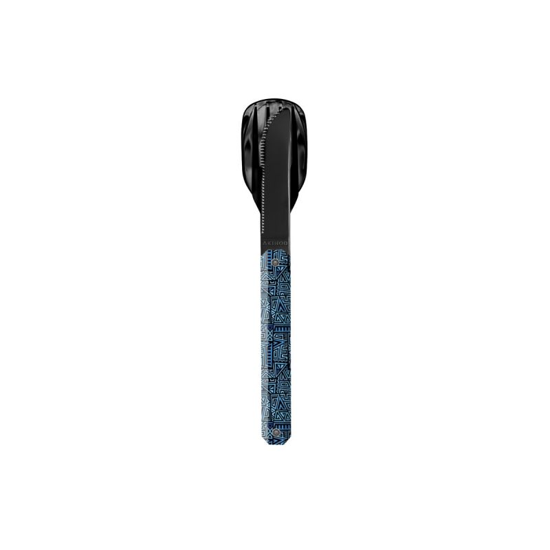 Akinod Magnetic Straight Cutlery 12H34 Black Mirror Azteque