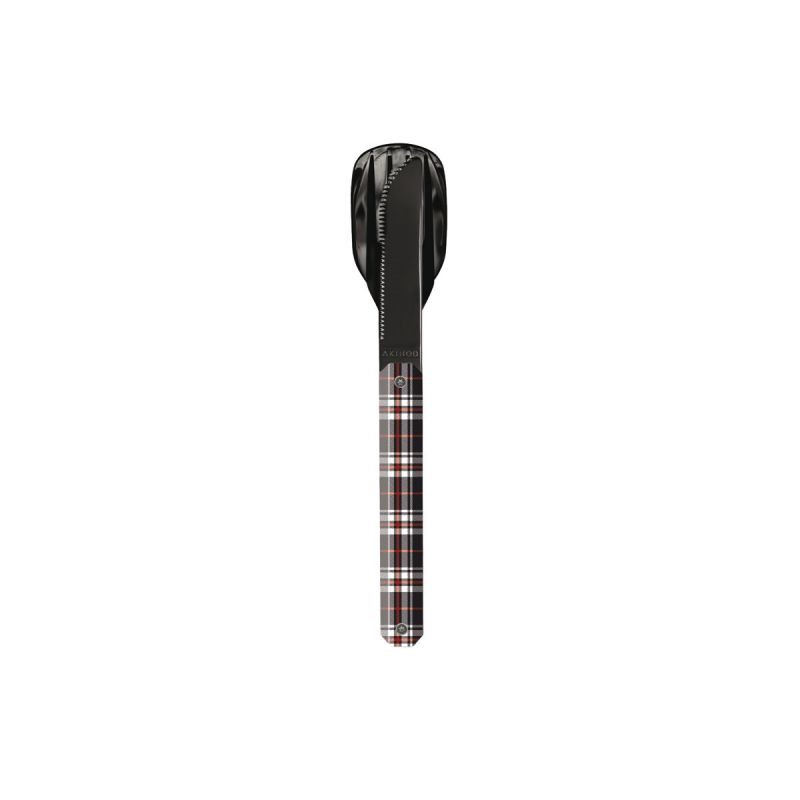 Akinod Magnetic Straight Cutlery 12H34 Black Mirror Tartan Rouge