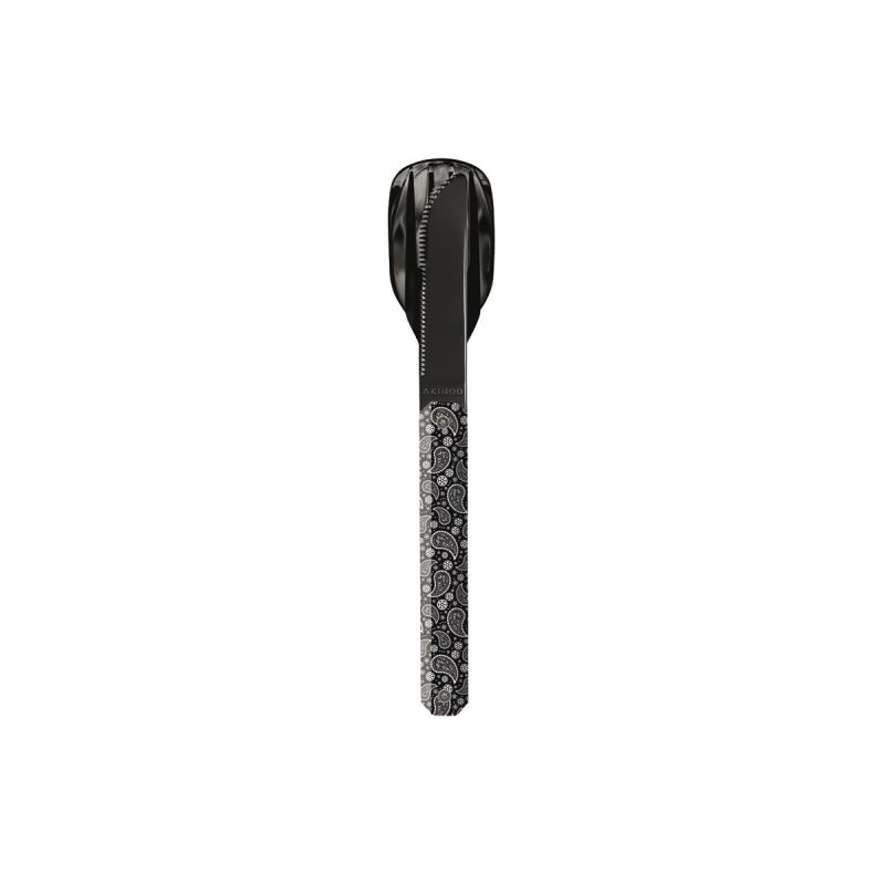 Akinod Magnetic Straight Cutlery 12H34 Black Mirror Bandana Noir