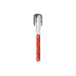 Akinod Magnetic Straight Cutlery 12H34 Mirror Heliantheme Rouge
