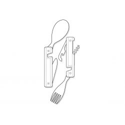 Akinod Multifunction Cutlery 13H25 Black Mirror Tartan Bleu