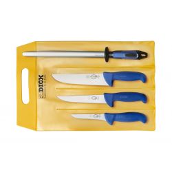 Dick Ergogrip Butcher Knife Set with Sharpener 4 pcs. 8255500