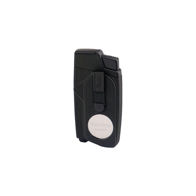 Vector Brand - Accendisigari XCaliber Double W/Cutter 05 Black Crackle Matte