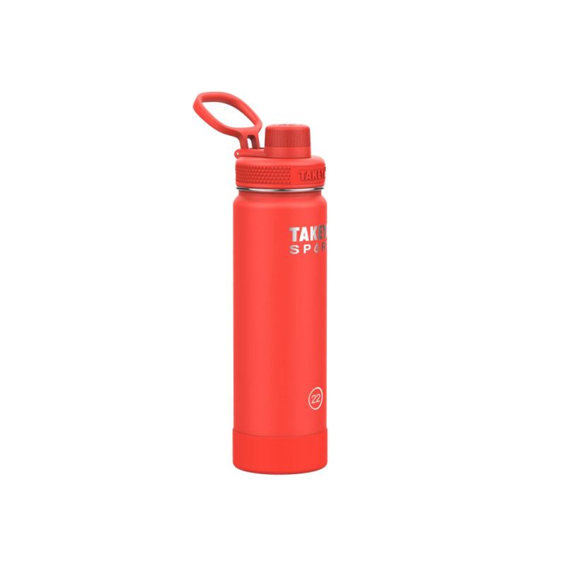 Takeya Sport Copper Spout Insulated Bottle 22oz / 650ml Pro Fire (52316)