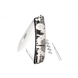 Swiza D01 Heidiland White, multitool knife, Swiss army knife with 6 functions, multicolor, Made in Swiss.