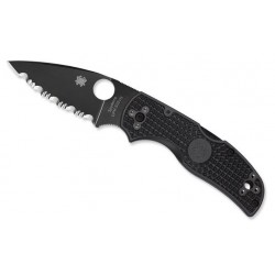 Spyderco Tactical Knife Native 5 S230 Total Black, Military folding knives.