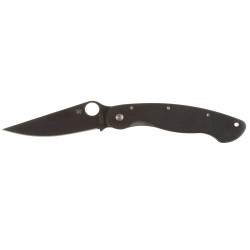 Spyderco Military knife, Total Black tactical knife C36GPBK2, Military folding knives.