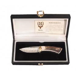 Coltello da collezione Colibri' in acciaio damascato, (collection knives).