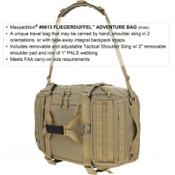 Maxpedition Militärrucksack, Fliegerduffel Adventure Bag Khaki.