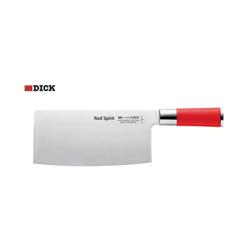 Couteau de cuisine F. Dick, Red Spirit, couteau à trancher modèle chinois, 18 cm.