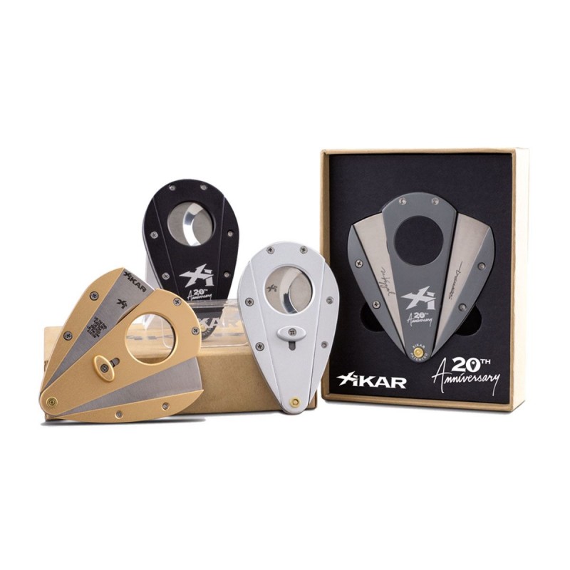Coupe-cigares Xikar XI1 20th Anniversary 4 PCS Limited Edition, coupe-cigares guillotine 54 Ring Gauge (coupe-cigares).