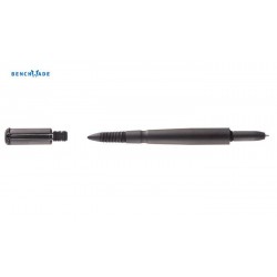 Benchmade tactical pen in black aluminum, Blue refill.