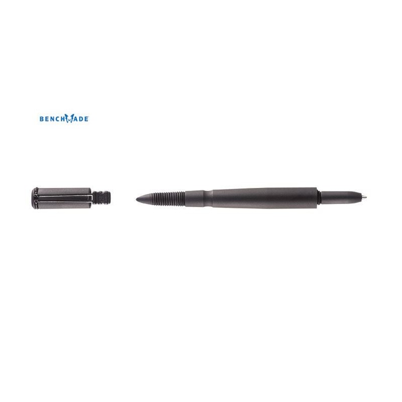 Benchmade 11551 - Długopis taktyczny z czarnego aluminium, niebieski wkład.