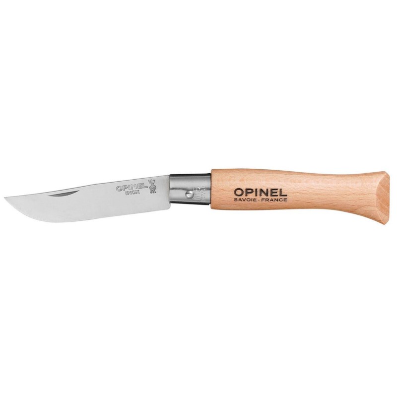 Couteau Opinel n.5 en acier inoxydable. (couteau de poche Opinel)