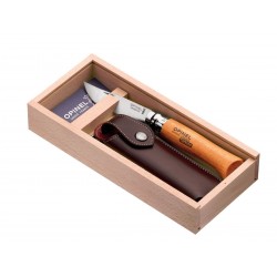 Knife Opinel n.8 Carbon with wooden box, Opinel Outdoor.