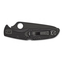 Spyderco Endura C10, Tactical knife, Military folding knives. (serrated blade / Total Black)