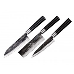 Set coltelli giapponesi Samura Super 5 ( Nakiri - Santoku - Filetto)