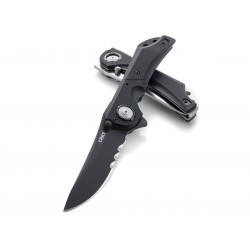 CRKT SEISMIC Black tactical knife, Design Matthew Lerch