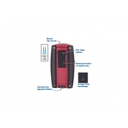 Feuerzeug Jetflamme Xikar, turismo double matte Red