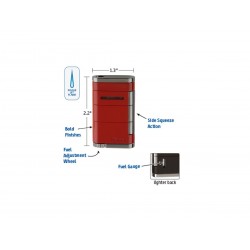 Feuerzeug Jetflamme Xikar, allume single Riot red
