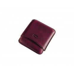 Smooth leather cigar case for 5 Tuscan cigars Color Aubergine, Jemar (leather cigar case)