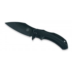 Fox Bastianelli Shadow total black knife, military knife with Titanium handle