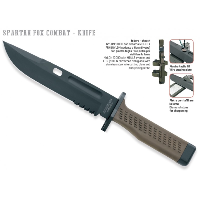 Coltello Spartan della Fox, coltello militare Fox Knives, Fixed Blade