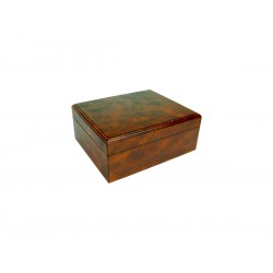 Humidor do cygar, marka Quality Importers, skóra surowa na 25 - 50 cygar, drewniany humidor stołowy
