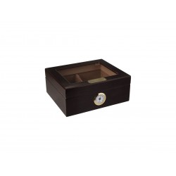 Cigar Humidor Quality Importers acajou pour 25 à 50 cigares, humidificateur de table en bois