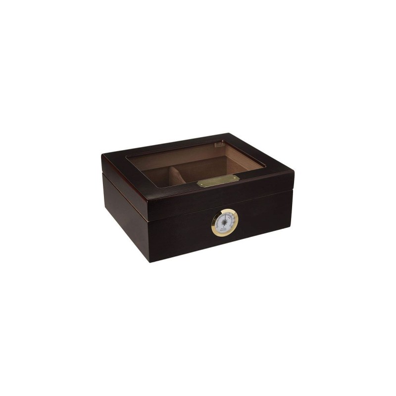Umidificatore per sigari Quality Importers mahoganyper 25 - 50 sigari, Humidor da tavolo in legno