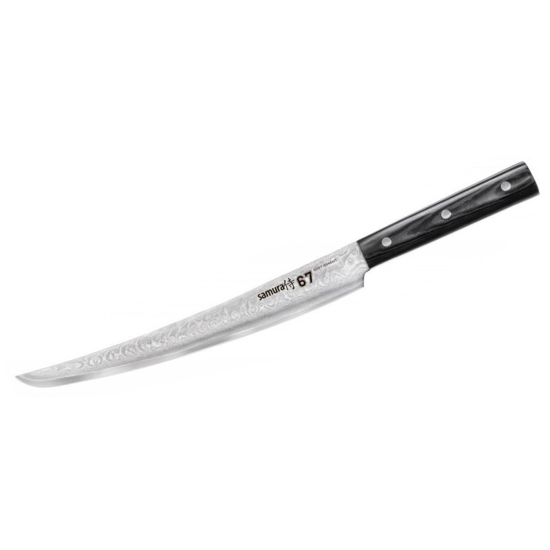 Coltello Samura Damascus 67, coltello da filetto con lama Tanto. 23 cm