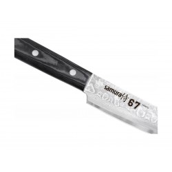 Samura Damascus 67 knife, fillet knife with Tanto blade. 23 cm