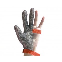 Steel mesh glove, Euroflex brand, three fingers stainless steel - Large size