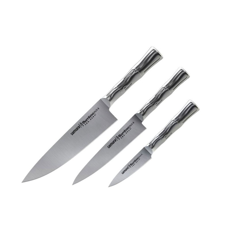Set coltelli Samura Bamboo, 3 Pz (coltello da chef - coltello da filetto - coltello spelucchino).