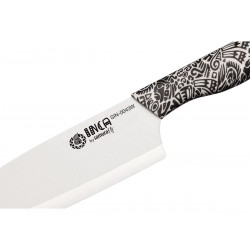 Samura Inca z białym ceramicznym ostrzem, nóż Nakiri 16,5 cm.
