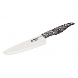 Samura Inca avec lame en céramique blanche, couteau de chef 18,7 cm.