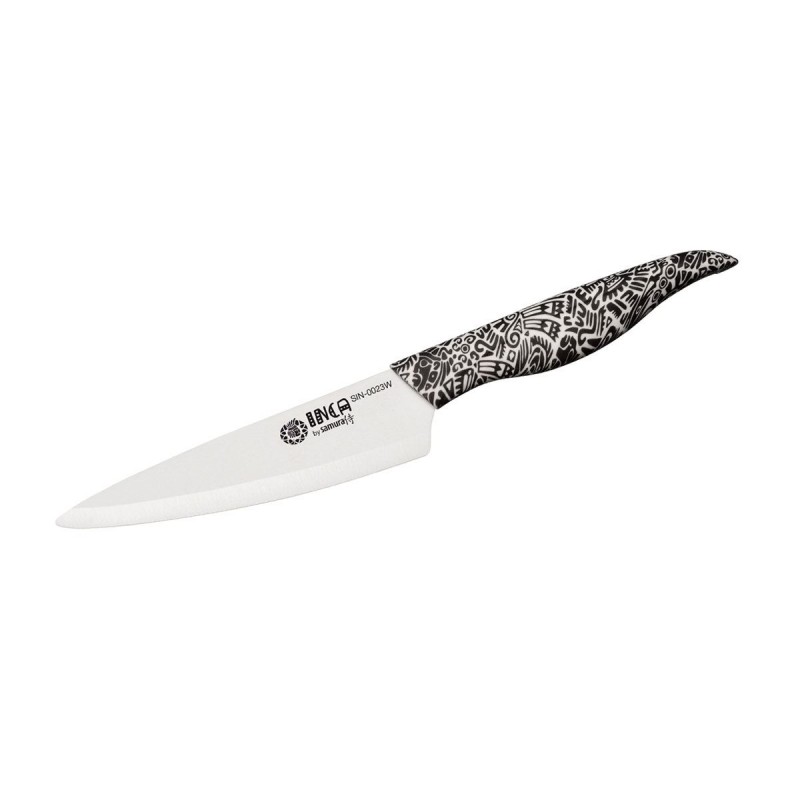 Samura Inca con lama in ceramica bianca, coltello per sfilettare 15.5 cm.