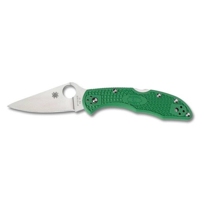 Spyderco Delica 4 Flat FRN Green C11FPGR