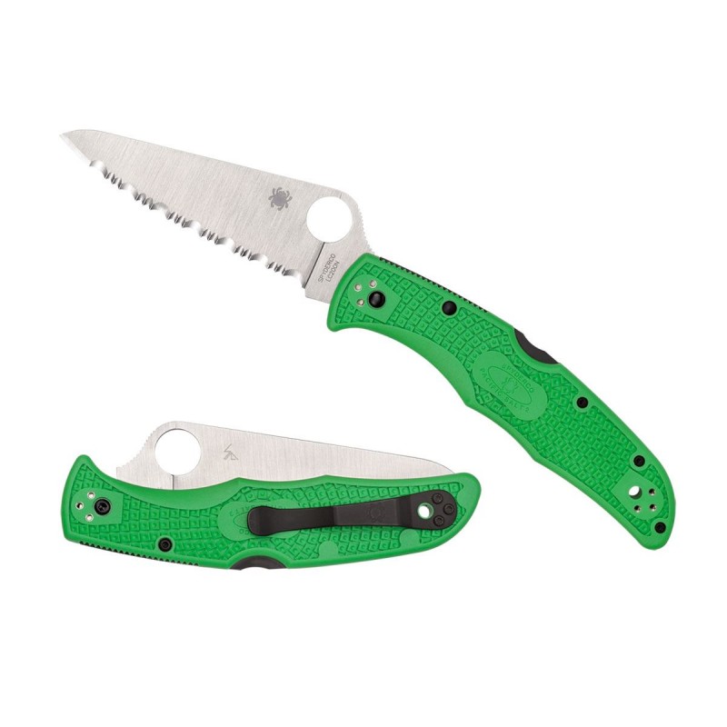 Spyderco Pacific Salt 2 Green LC200N Serrated C91FSGR2