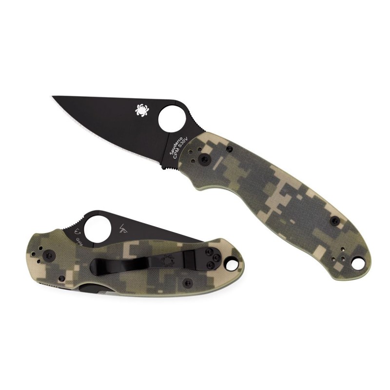 Spyderco Para 3 G-10 Digital Camo Black Blade Plain C223GPCMOBK