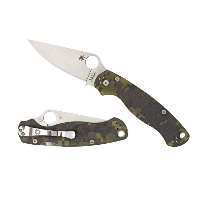 Spyderco Para Military 2 G-10 Digital Camo Plain C81GPCMO2