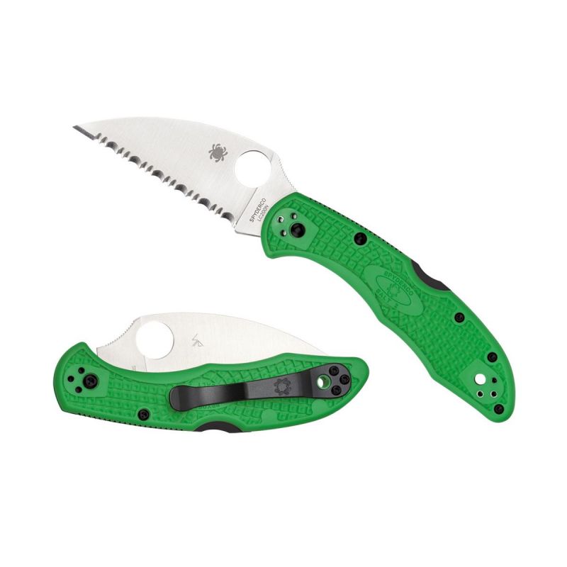 Spyderco Salt 2 Wharncliffe Frn Green Serrated C88FSWCGR2